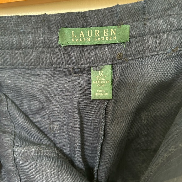 Ralph Lauren women’s navy 100% linen pants - Picture 8 of 15